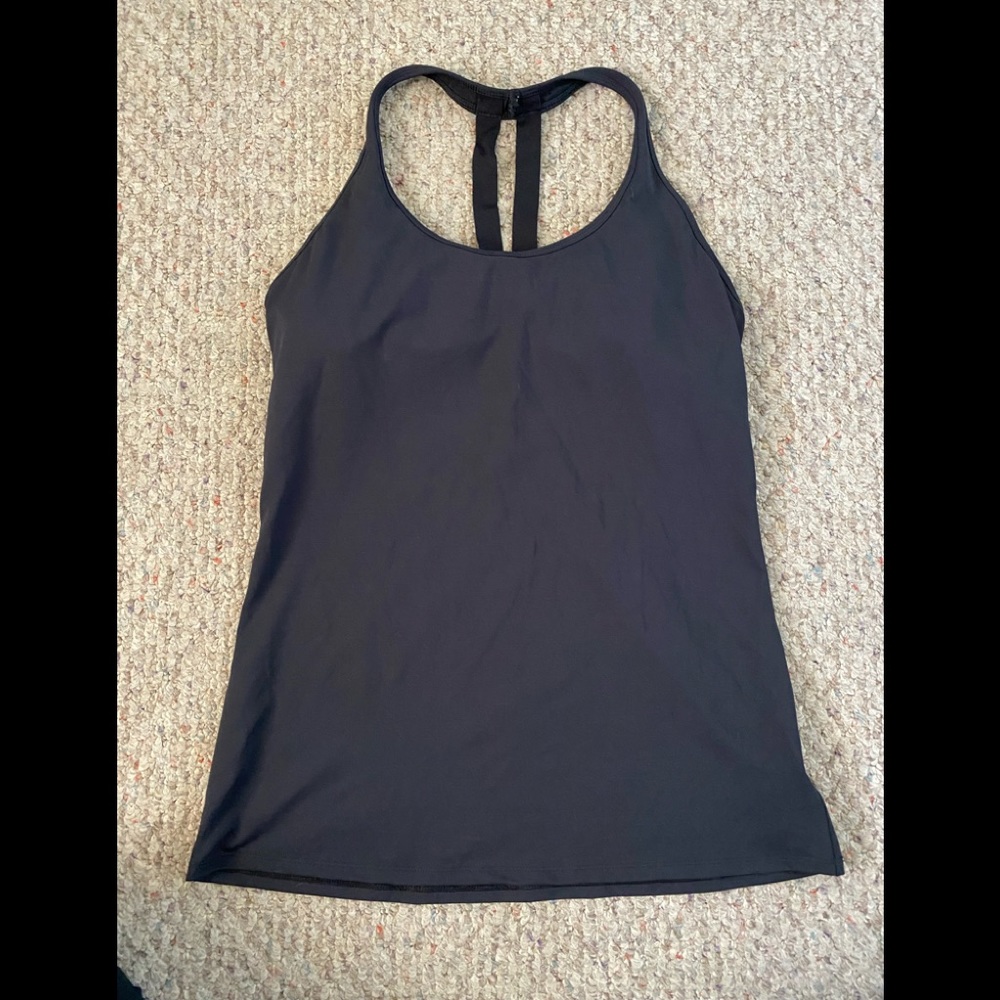 Fabletics Black Strappy Back Tank Top size M